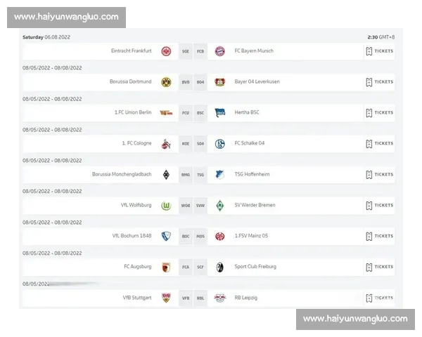 最新德甲赛程全面查询与比赛日程实时更新指南